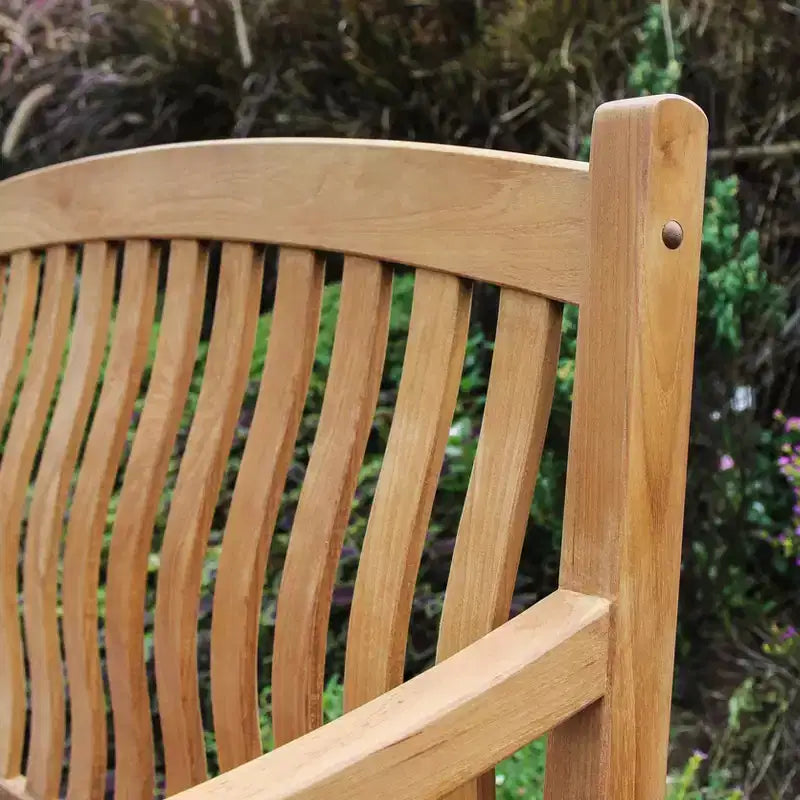 Banc de jardin extérieur en teck Sonoma Lane Gresham – Résistant aux intempéries, capacité de 227 kg
