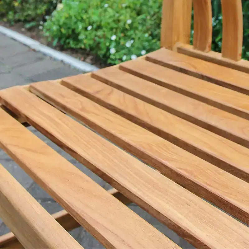 Banc de jardin extérieur en teck Sonoma Lane Gresham – Résistant aux intempéries, capacité de 227 kg