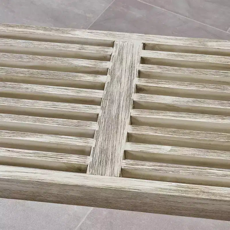 Banc de salle à manger d'extérieur en bois d'acacia gris clair Fresno - Christopher Knight Home : Résistant aux intempéries, banc de pique-nique extérieur 3 places