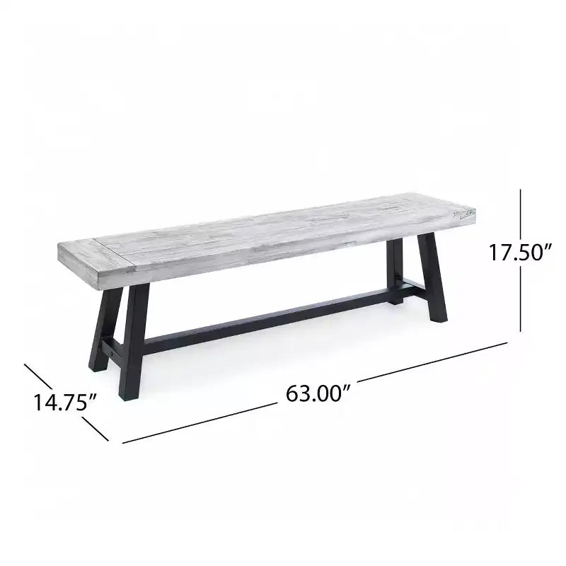 Banc de salle à manger en bois d'acacia gris clair Carlisle - Christopher Knight Home