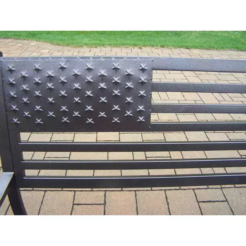 Banc d'extérieur American Pride - Bronze - Oakland Living : Acier résistant aux intempéries, Siège de patio