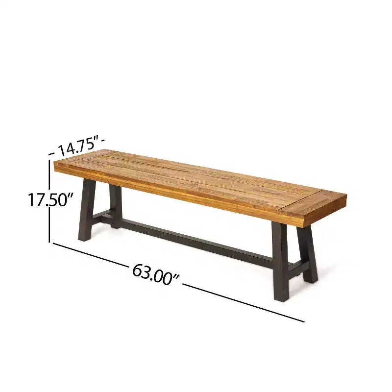 Christopher Knight Home Lot de 2 bancs d'extérieur Carlisle en acacia, marron sablé/rustique