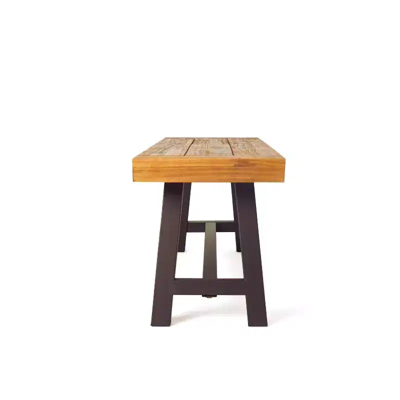 Christopher Knight Home Lot de 2 bancs d'extérieur Carlisle en acacia, marron sablé/rustique