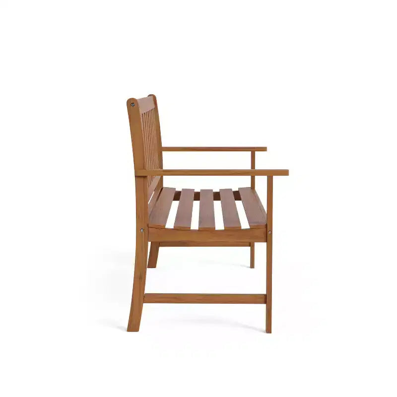 Greemotion Banc de jardin d'extérieur en acacia 120,6 cm Borkum, résistant aux intempéries, style traditionnel, 2 places, marron