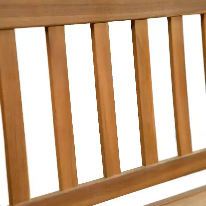 Greemotion Banc de jardin d'extérieur en acacia 120,6 cm Borkum, résistant aux intempéries, style traditionnel, 2 places, marron
