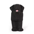 Hyrum Outdoor Labrador Dog Garden Bench Matte Black - Christopher Knight Home