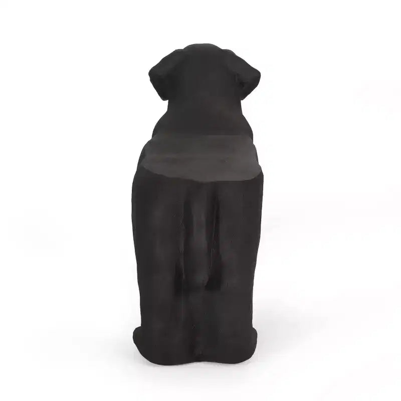 Banc de jardin Hyrum Outdoor Labrador Dog en noir mat - Christopher Knight Home