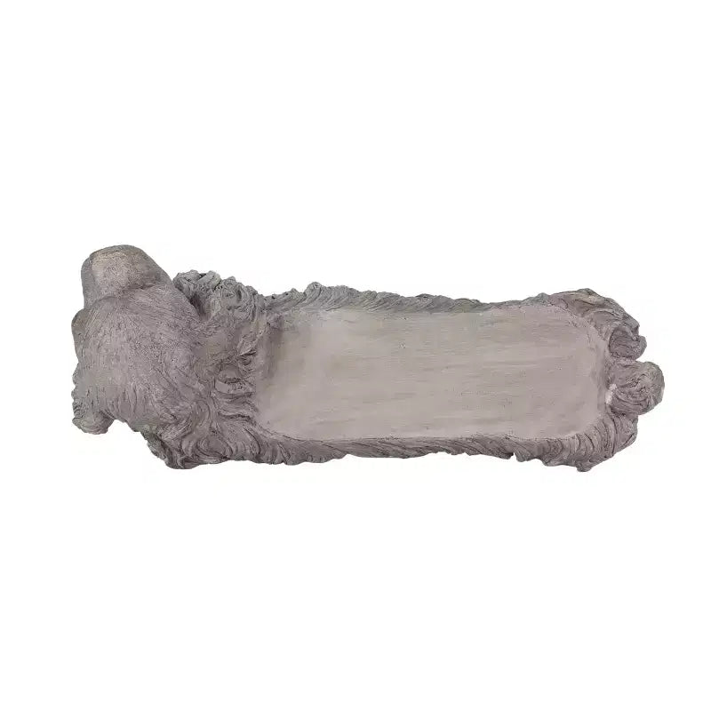 Banc Rayshon Cocker Spaniel en béton léger d'extérieur GDFStudio, gris