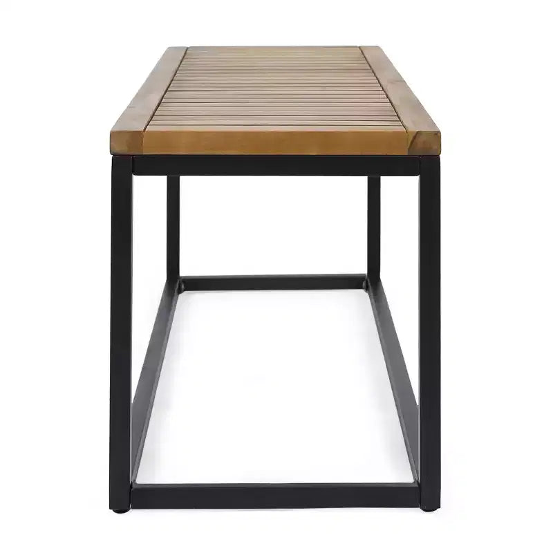 Banc d'extérieur GDFStudio Newcastle 54, en bois d'acacia et fer forgé