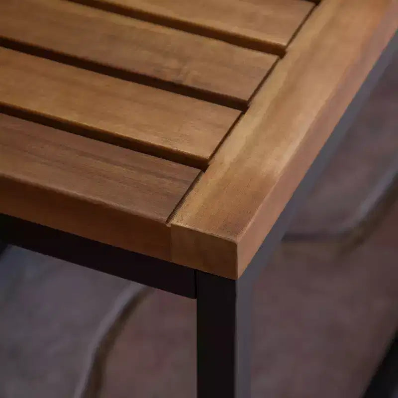 Banc d'extérieur GDFStudio Newcastle 54, en bois d'acacia et fer forgé