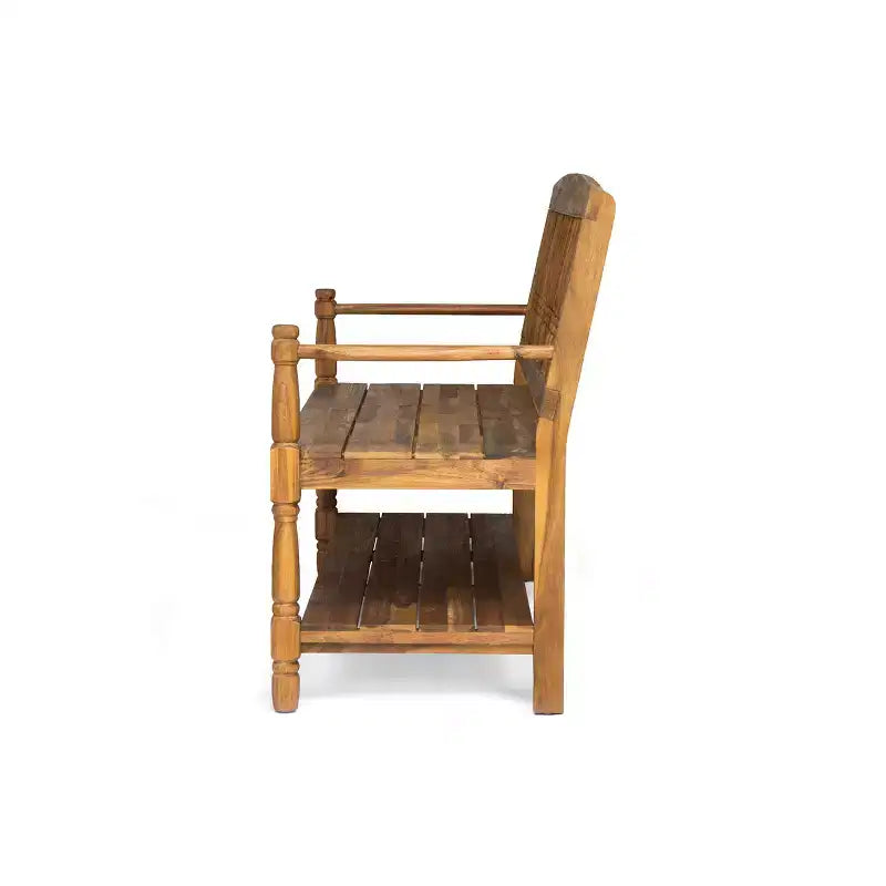 Banc d'extérieur Christopher Knight Home Kuhn en bois d'acacia avec étagère