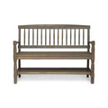 Christopher Knight Home Kuhn Outdoor Acacia Wood Bench with Shelf