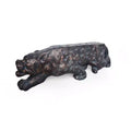 GDFStudio Nolene Outdoor Lightweight Concrete Leopard Bench, Antique Copper