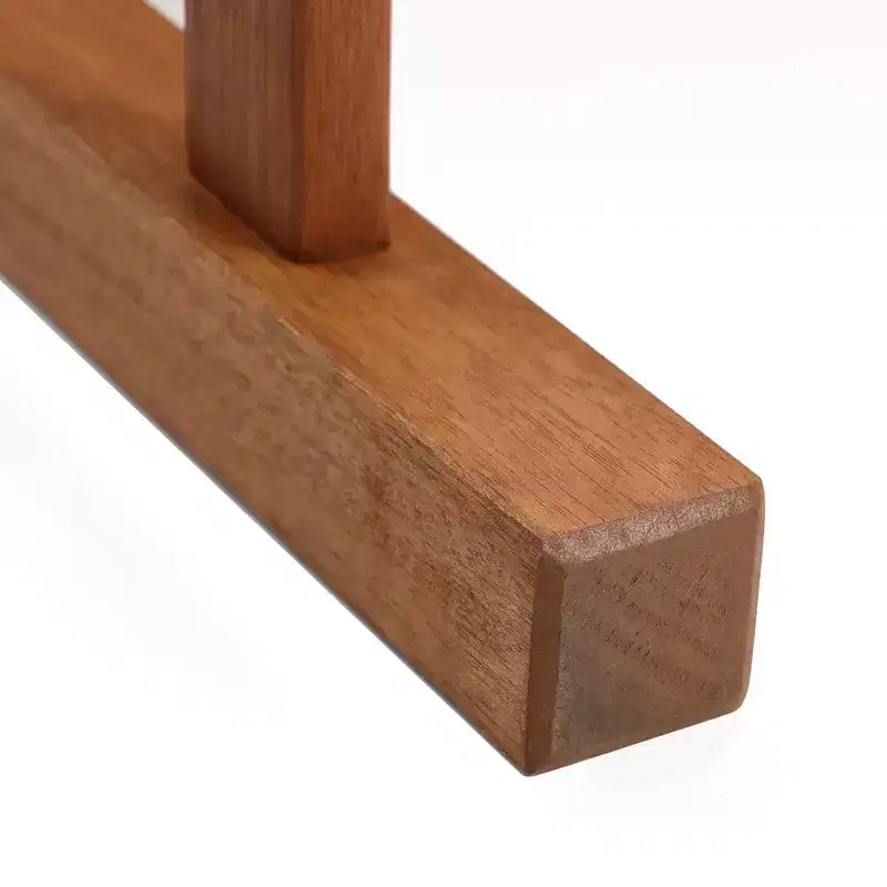 Banc d'extérieur LuxenHome en bois massif naturel de 120 cm de long avec assise inclinée