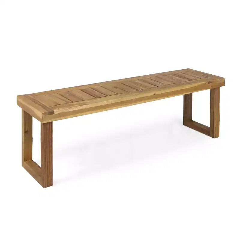 Banc de salle à manger d'extérieur en bois d'acacia Josette de GDFStudio