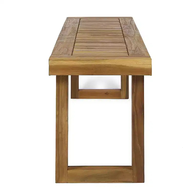 Banc de salle à manger d'extérieur en bois d'acacia Josette de GDFStudio