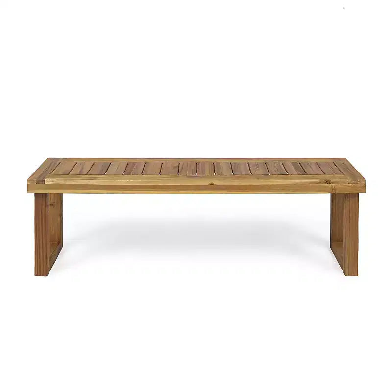 Banc de salle à manger d'extérieur en bois d'acacia Josette de GDFStudio