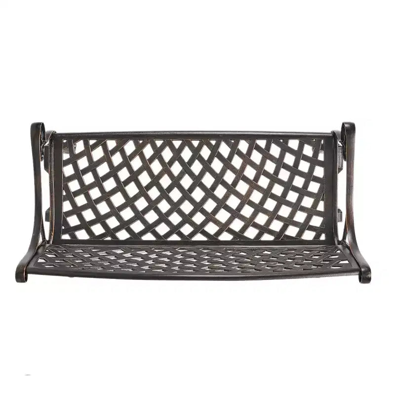 Banc d'extérieur Cozumel Christopher Knight Home en aluminium moulé de 40,75 po, cuivre brillant