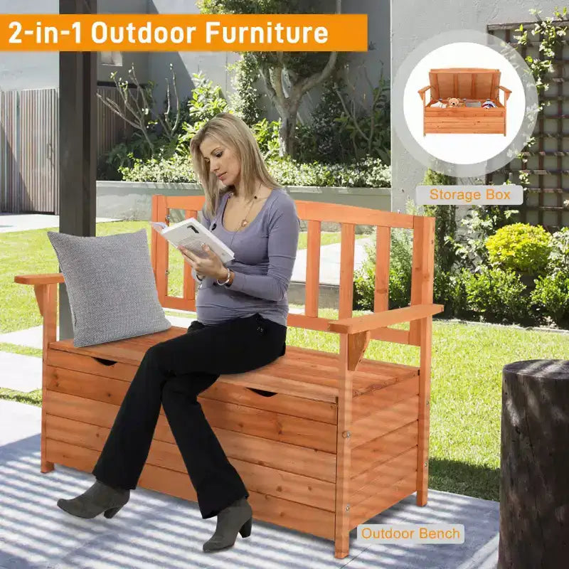 Karl Home | Banc de rangement d'extérieur en bois