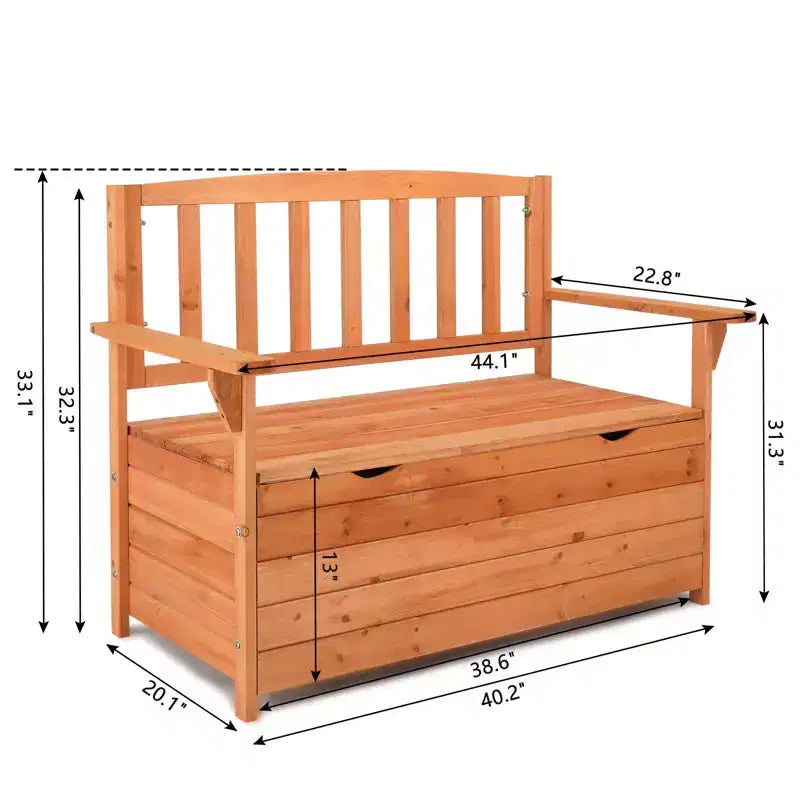 Karl Home | Banc de rangement d'extérieur en bois