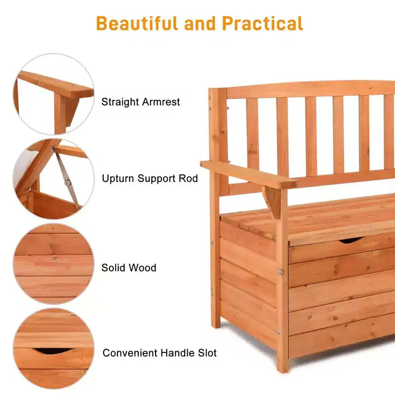 Karl Home | Banc de rangement d'extérieur en bois