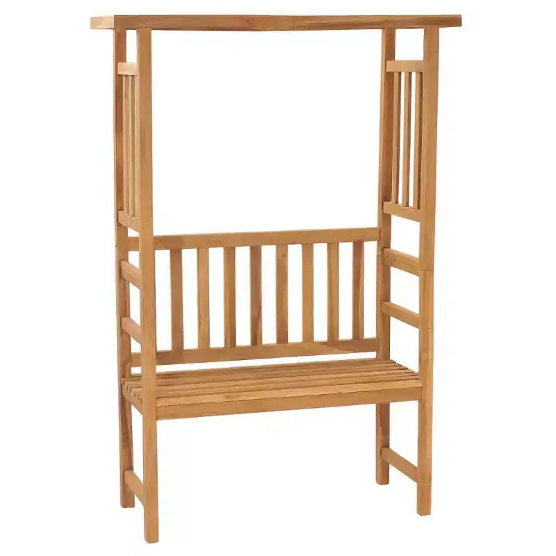 vidaXL Banc de jardin avec pergola 115 cm Bois de teck massif