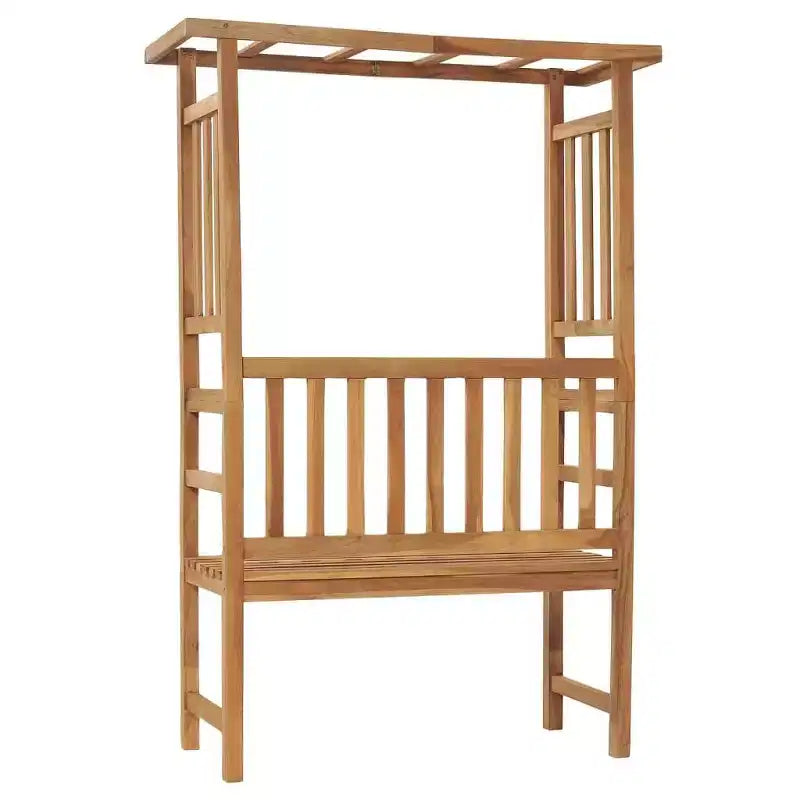 vidaXL Banc de jardin avec pergola 115 cm Bois de teck massif