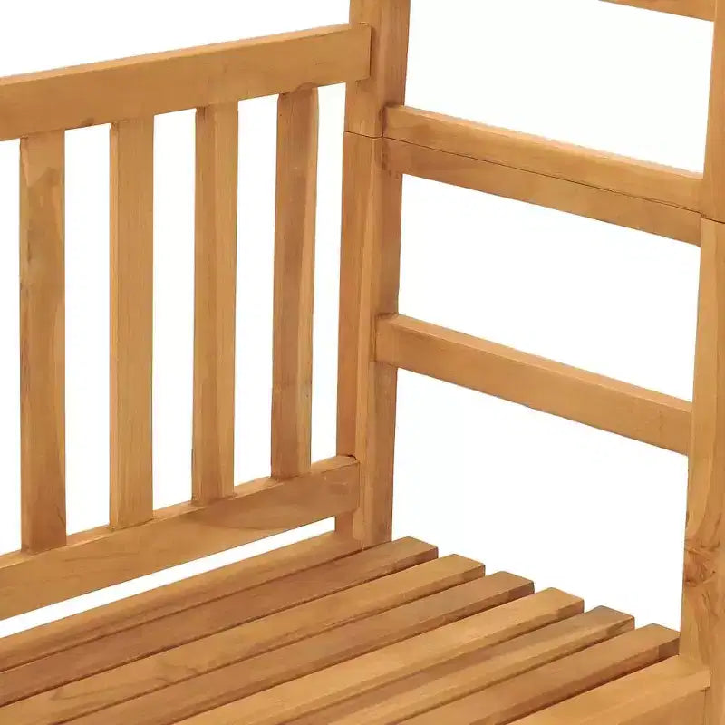 vidaXL Banc de jardin avec pergola 115 cm Bois de teck massif