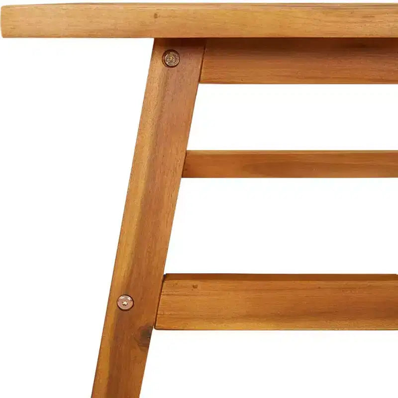 vidaXL Ensemble de 2 chaises longues de jardin en bois d'acacia massif