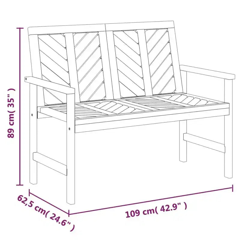 vidaXL Ensemble de 2 chaises longues de jardin en bois d'acacia massif