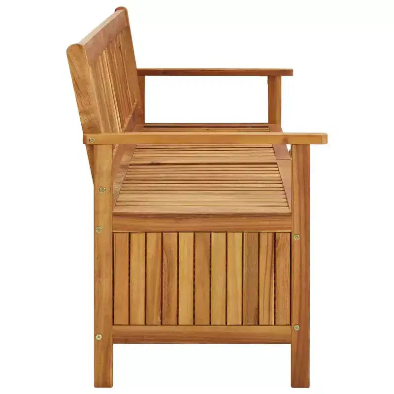 vidaXL Banc de rangement de jardin 170 cm en bois d'acacia massif