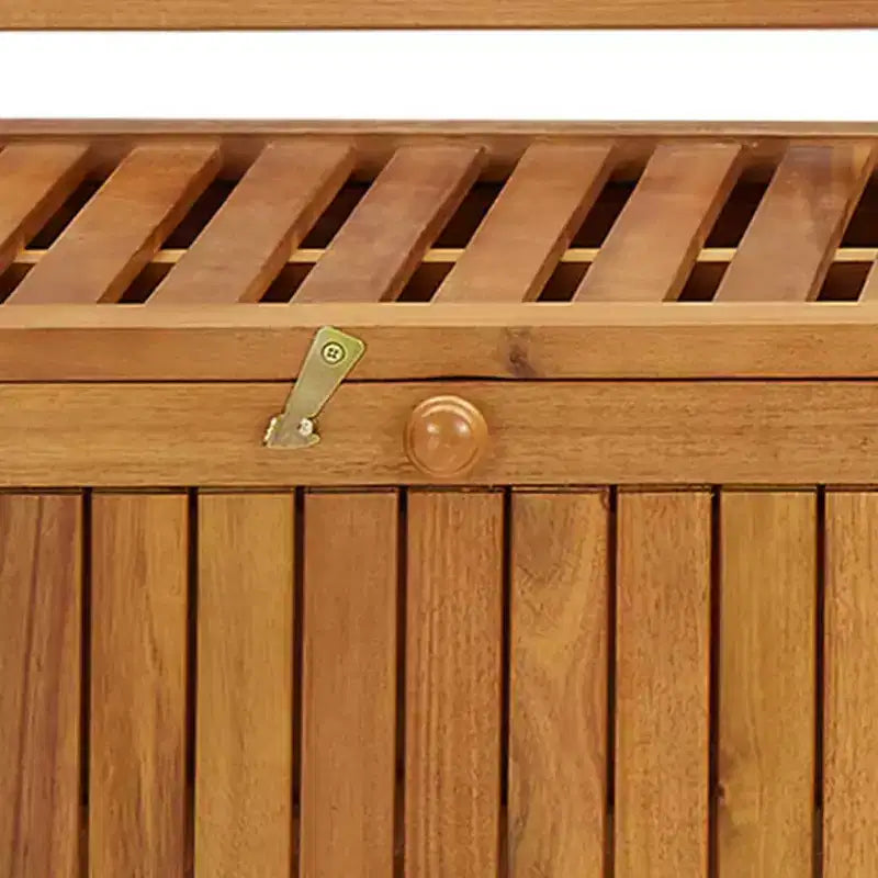 vidaXL Banc de rangement de jardin 170 cm en bois d'acacia massif
