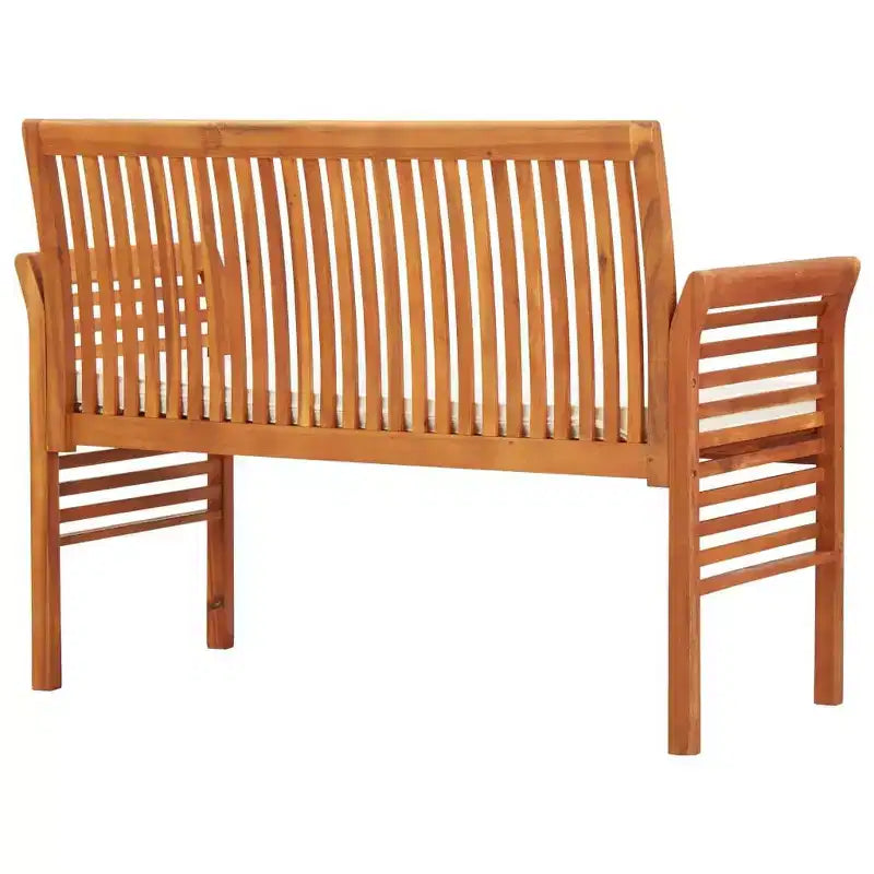 vidaXL Banc de jardin avec coussin Mobilier de balcon extérieur Bois d'acacia massif - Crème 47,2