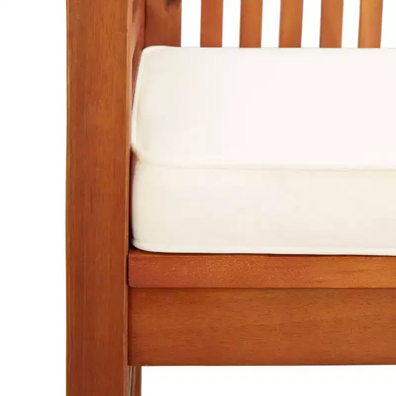 vidaXL Banc de jardin avec coussin Mobilier de balcon extérieur Bois d'acacia massif - Crème 47,2