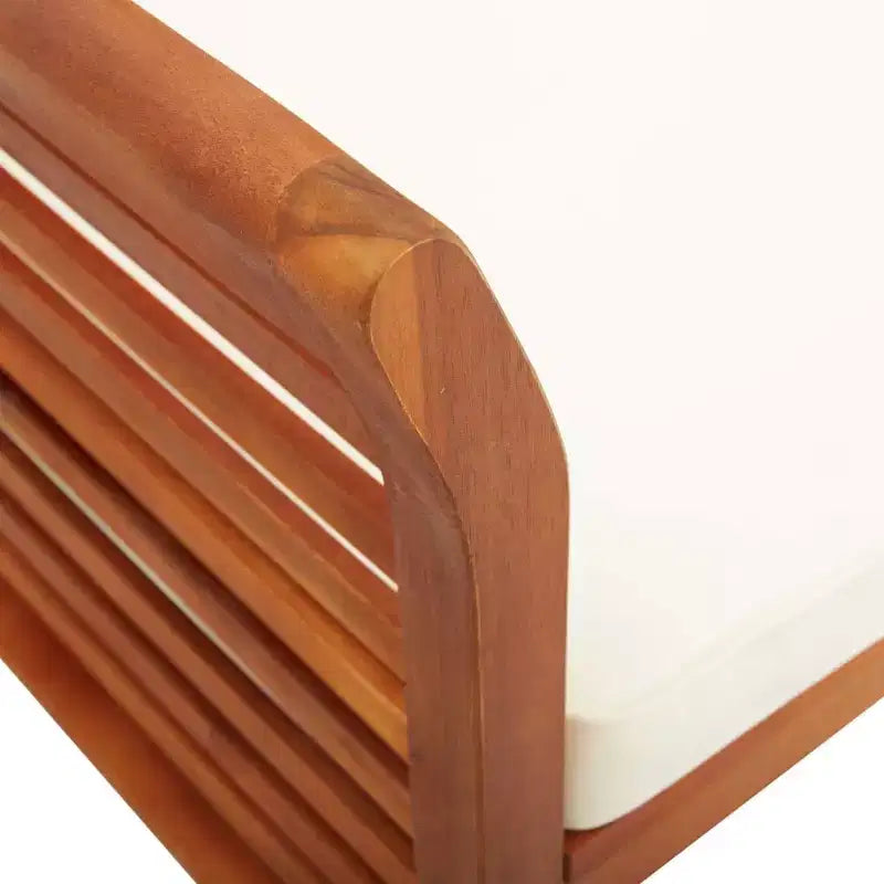 vidaXL Banc de jardin avec coussin Mobilier de balcon extérieur Bois d'acacia massif - Crème 47,2