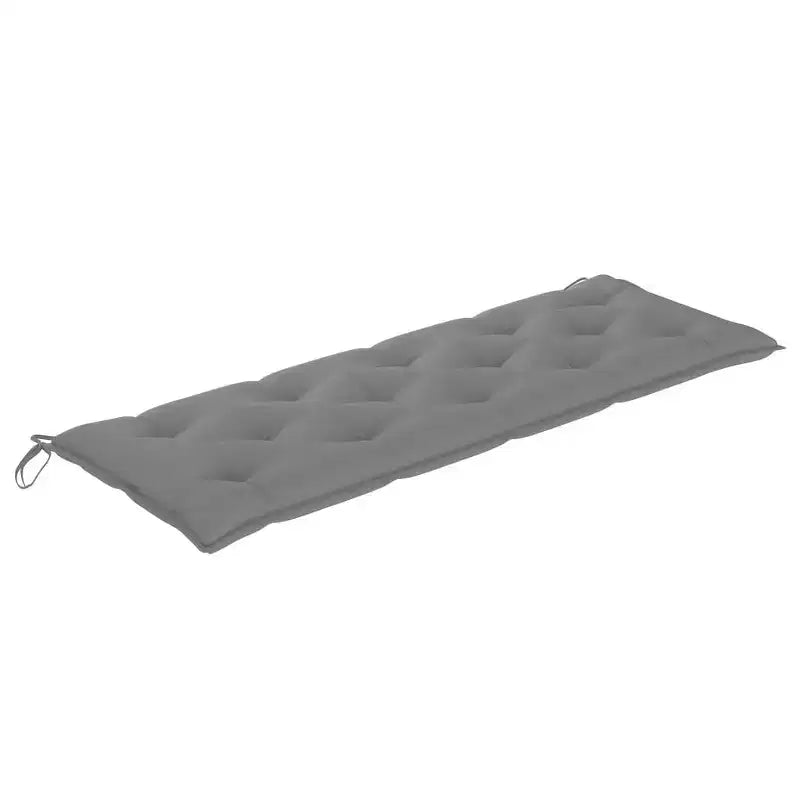 vidaXL Banc de jardin à 3 places avec coussin gris en bois d'eucalyptus massif - Sièges d'extérieur confortables - Facile à assembler - Durable et résistant aux intempéries