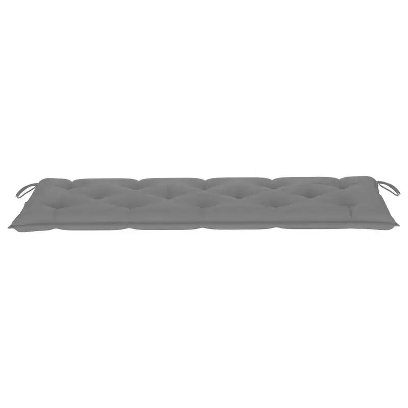 vidaXL Banc de jardin à 3 places avec coussin gris en bois d'eucalyptus massif - Sièges d'extérieur confortables - Facile à assembler - Durable et résistant aux intempéries