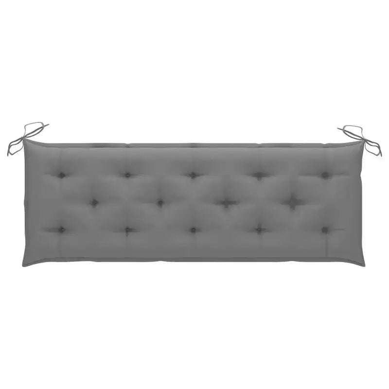 vidaXL Banc de jardin à 3 places avec coussin gris en bois d'eucalyptus massif - Sièges d'extérieur confortables - Facile à assembler - Durable et résistant aux intempéries