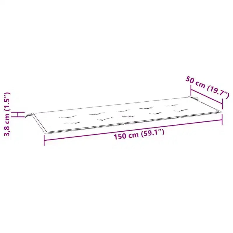 vidaXL Banc de jardin 3 places en bois d'eucalyptus massif avec coussin beige - Siège extérieur de style rustique pour jardin, terrasse ou patio
