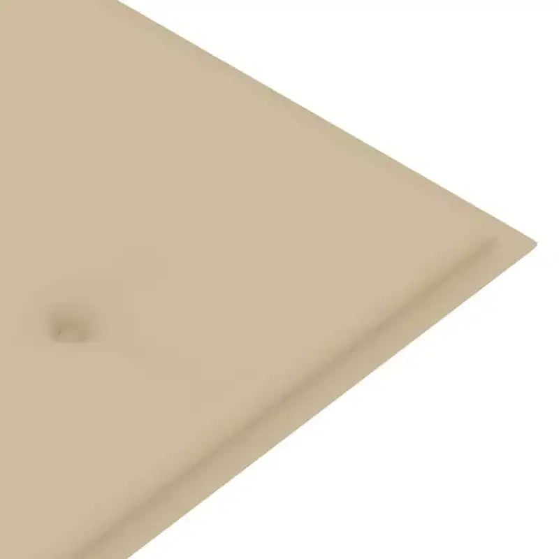 vidaXL Banc de jardin 3 places en bois d'eucalyptus massif avec coussin beige - Siège extérieur de style rustique pour jardin, terrasse ou patio