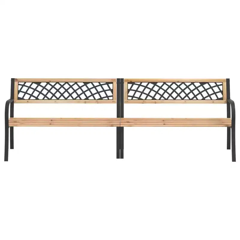 vidaXL Banc de terrasse d'extérieur Banc de jardin extérieur avec dossier accoudoirs Bois - 93,7 x 22,8 x 30,3