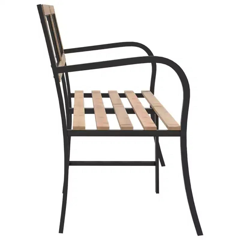 vidaXL Banc de terrasse d'extérieur Banc de jardin extérieur avec dossier accoudoirs Bois - 93,7 x 22,8 x 30,3