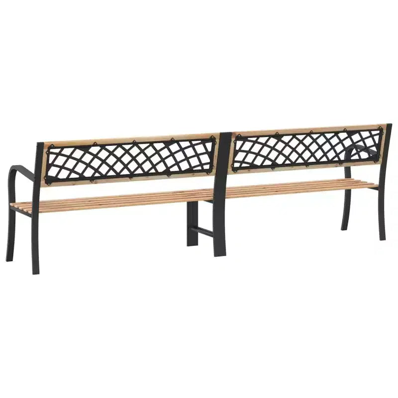 vidaXL Banc de terrasse d'extérieur Banc de jardin extérieur avec dossier accoudoirs Bois - 93,7 x 22,8 x 30,3