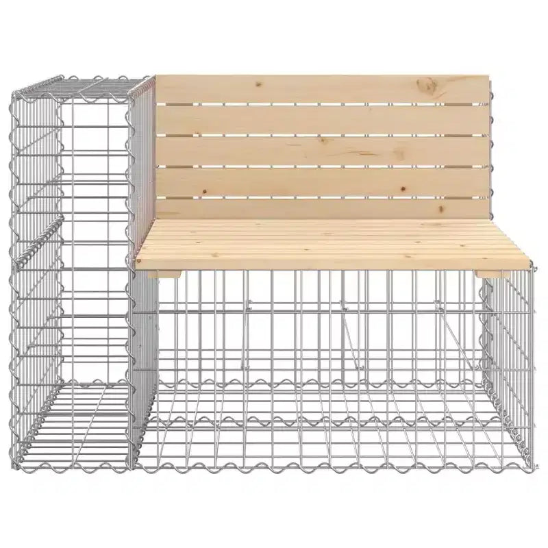 vidaXL Banc de jardin marron et argent Bois de pin massif, acier galvanisé