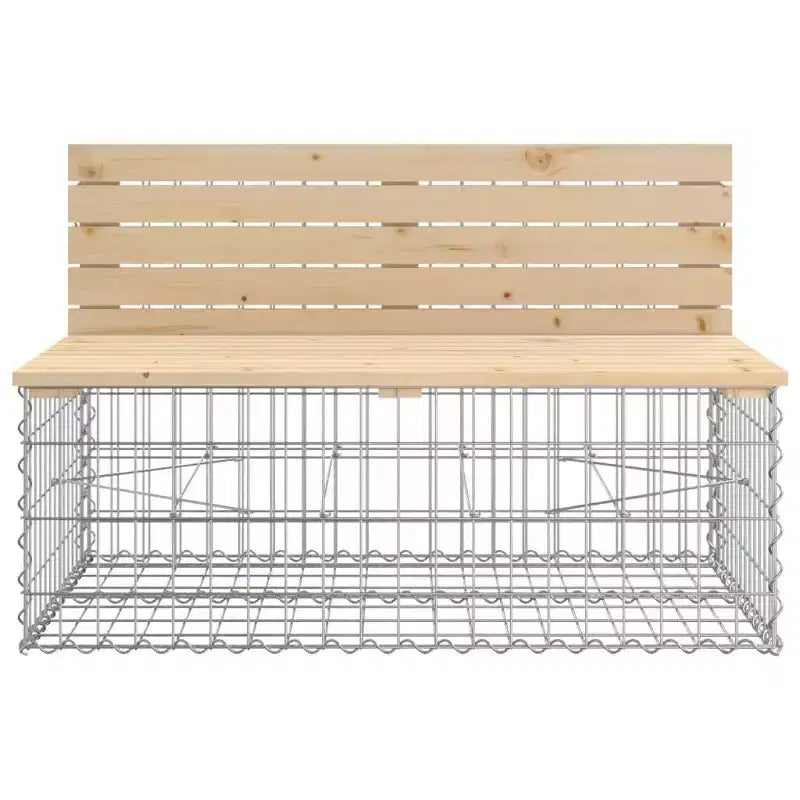 vidaXL Banc de jardin marron et argent Bois de pin massif, acier galvanisé