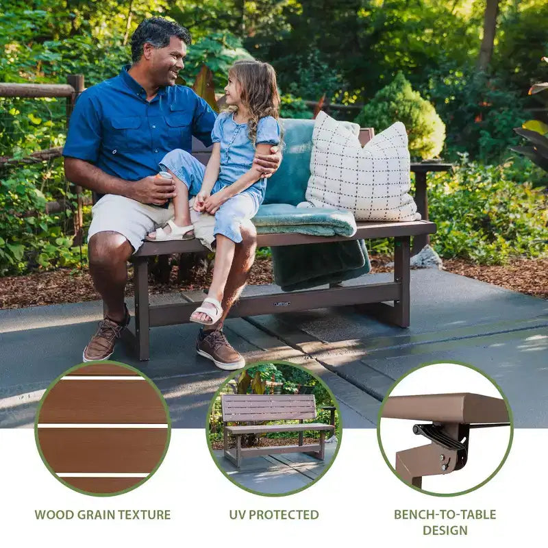 Banc convertible Lifetime, marron moka (60139)