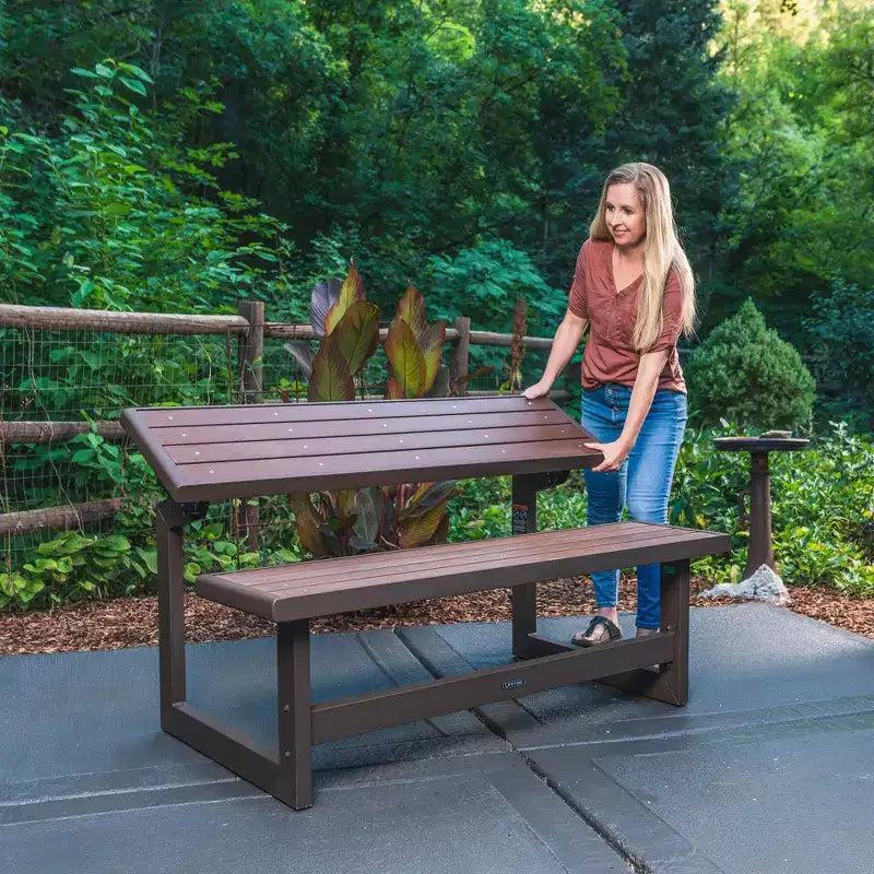 Banc convertible Lifetime, marron moka (60139)