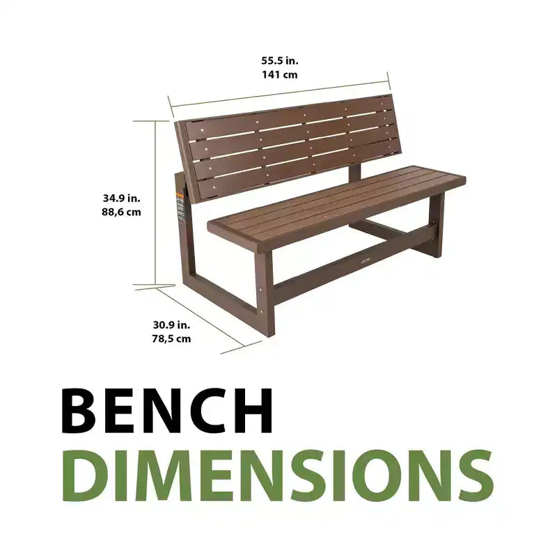 Banc convertible Lifetime, marron moka (60139)