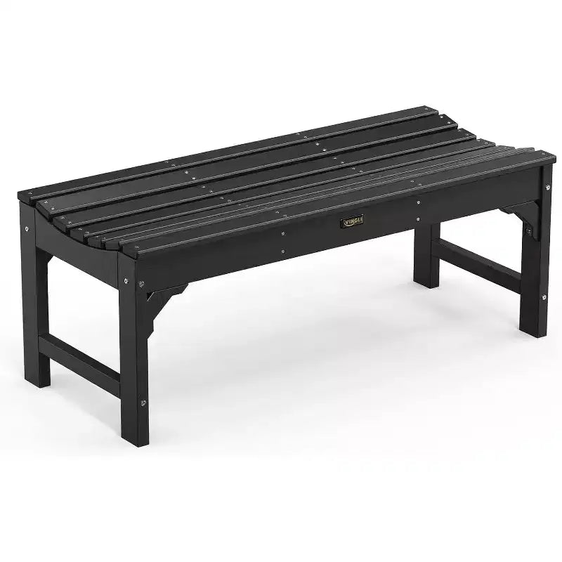 VINGLI Outdoor Bench, All-Weather Patio Bench, Poly Lumber Oversized Park Bench 800 lbs Weight Capacity for Garden Porch Balcony