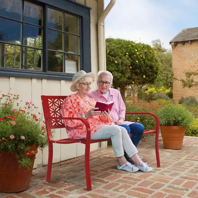 Karl Home | Banc d'extérieur en métal de 50 po (7 couleurs disponibles)